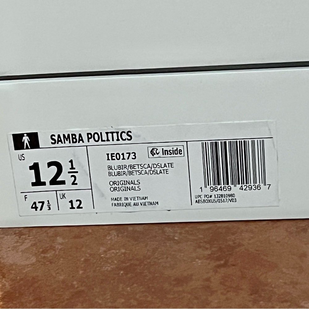 Adidas Samba x sneaker politics Blue and Red Sneakers with Gum Sole 12 - Picture 13 of 13
